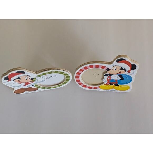 RARE! Disney Giftco Inc ~ 1 Mickey & 1 Minnie Mouse Stand Up Wooden Photo Frame - Picture 6 of 11